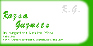 rozsa guzmits business card